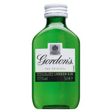 A miniature bottle of Gordon's gin