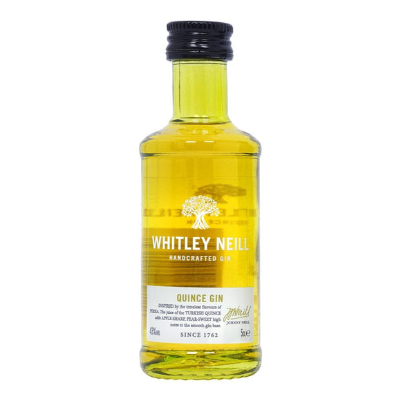 A 50 ml bottle of quince Whitley Neill gin