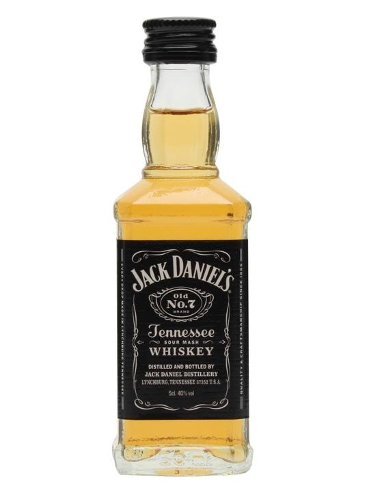 A 50ml bottle of Jack Daniel's whisky