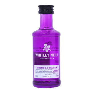 A 50 ml bottle of rhubarb and ginger Whitley Neill gin